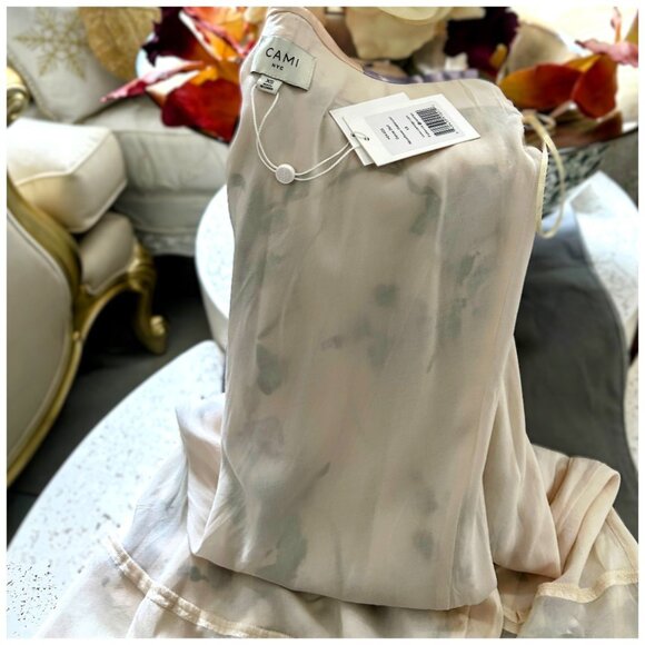 Cami NYC Genoa Silk Midi Skirt XS – Moonflower Watercolor Print NWT - Picture 11 of 14